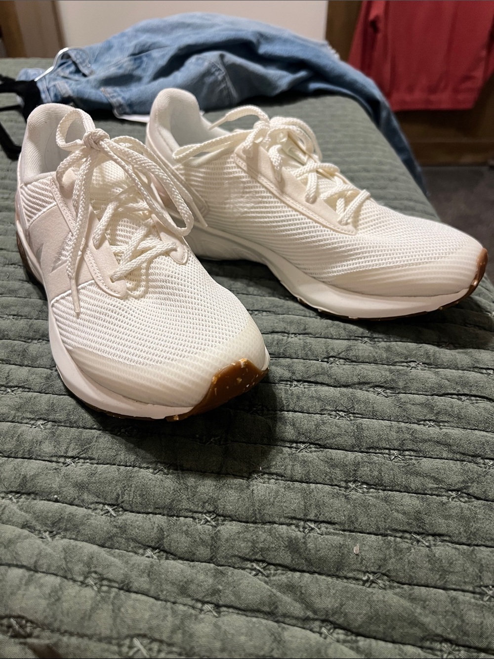 Women's Cream/Pink/Cork Athletic Sneakers - Neutral Running Shoes